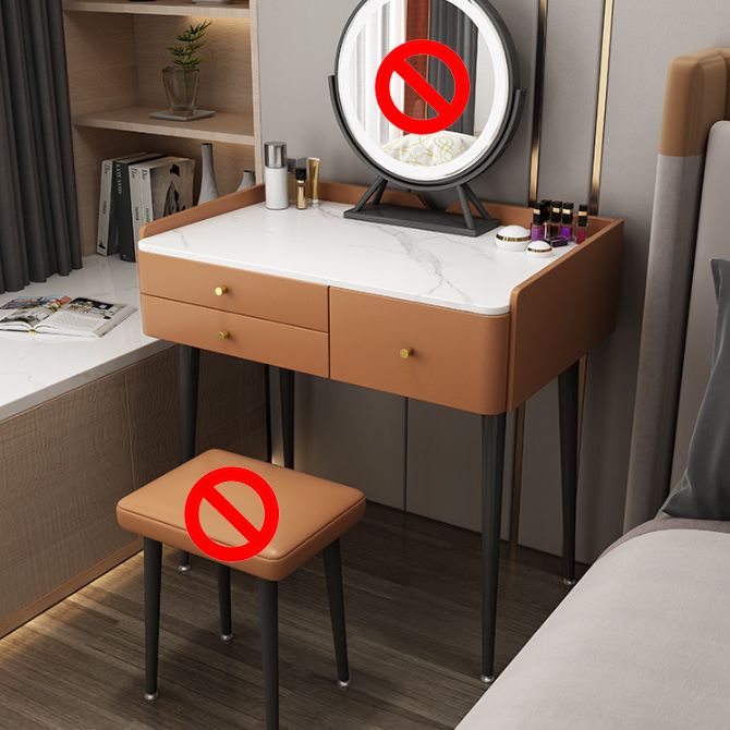 Hedendaagse stenen verband Tabel 31.1-in-high make-up ijdelheid tafel met ontlasting