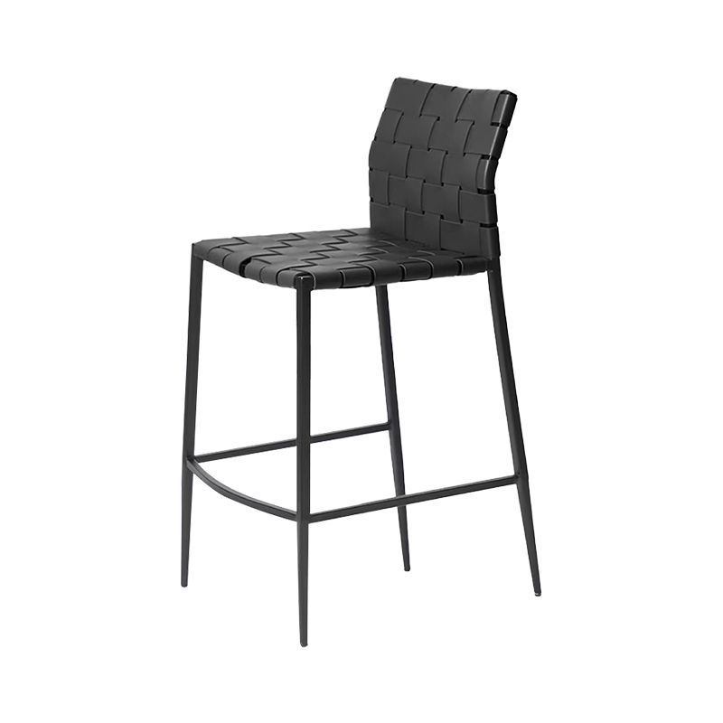Modern Faux Leather Counter Stool Square Low Back Bar Stool for Indoor Clearhalo 'Bar Furniture' 'Bar Stools' 'bar_stools' 'furn' 'furn_bar_stools' 'Furniture' 'Kitchen & Dining Furniture' 1200x1200_0d469c24-1189-4282-8fd0-3f1ecbedb616