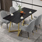 Glam Style 1/2/5 Pieces Dining Table Set Sintered Stone Table and Chair Set Clearhalo 'Dining Room Sets' 'Dining Tables & Seating' 'dining_room_set' 'furn' 'furn_dining_room_set' 'Furniture' 'furniture_dining_room_set' 'Kitchen & Dining Furniture' 'kitchen&dining_furn' 'kitchen' 1200x1200_0d4777cb-febf-4c89-bee4-7ab00fdf578e
