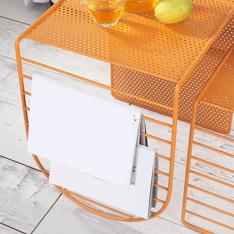 Mid-Century Modern Rectangle Coffee Table with Iron Base Coffee Cocktail Table Clearhalo 'Coffee & Accent Tables' 'Coffee Tables' 'coffee_tables' 'furn' 'furn_coffee_tables' 'Furniture' 'Living Room Furniture' 1200x1200_0d4923bc-fc73-4533-80bd-af81c1b64ccf