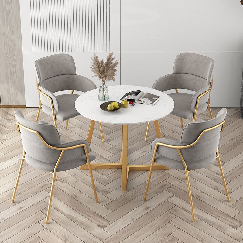 Nordic Style Metal Dining Room Chairs Velvet Arm Chair for Restaurant Clearhalo ' kitchen&dining_furn' 'Dining Chairs' 'Dining Tables & Seating' 'dining_chair' 'furn' 'furn_dining_chair' 'Furniture' 'furniture_dining_chair' 'Kitchen & Dining Furniture' 'kitchen' 1200x1200_0d493019-73fc-4cb4-9659-47f40e1ce570