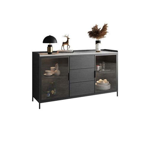 Modern Sideboard Buffet Cabinets Buffet Table with 3-Drawer and 2-Door Clearhalo 'buffet_sideboard' 'Buffets & Sideboards' 'furn' 'furn_buffet_sideboard' 'Furniture' 'Kitchen & Dining Furniture' 1200x1200_0d49ccf3-fefe-4239-829e-8c19f32451fe