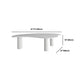 Modern Slate 3 Legs Coffee Table Single White Cocktail Table