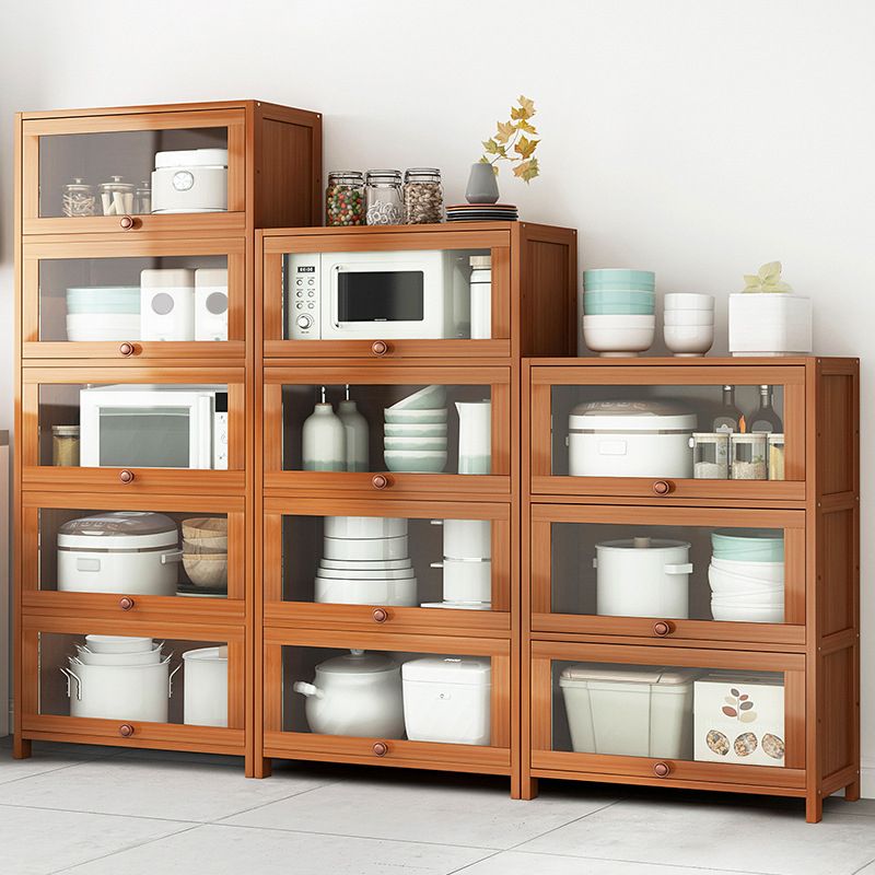Brown Bamboo Kitchen Server Modern Dining Server for Living Room Clearhalo 'buffet_sideboard' 'Buffets & Sideboards' 'furn' 'furn_buffet_sideboard' 'Furniture' 'Kitchen & Dining Furniture' 1200x1200_0d4ae5f7-4125-4b4b-95e4-da8b397f9cae