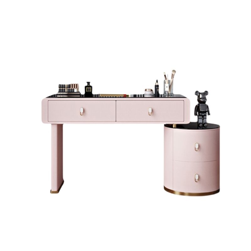 Light Glass Top Makeup Vanity Desk Storage Box Makeup Vanity Set Clearhalo 'Bedroom Furniture' 'furn' 'furn_makeup_vanities' 'Furniture' 'Makeup Vanities' 'makeup_vanities' 1200x1200_0d4b50f7-2cee-406b-bee0-f6c3aaf8580a