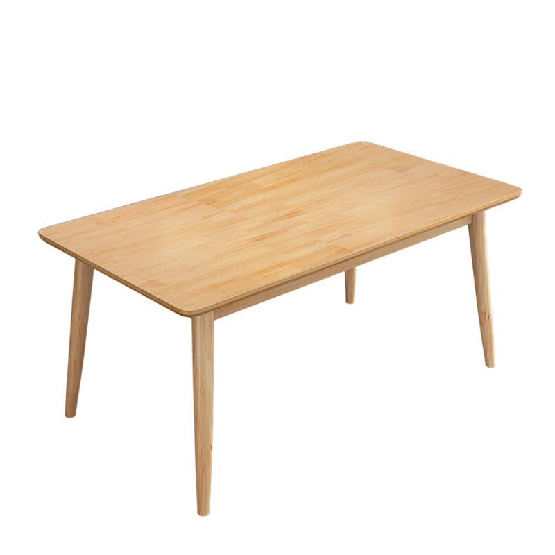 Rectangular Solid Wood Dining Table Modern Furniture with 4 Legs