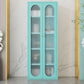 Modern Style Standard Bookshelf Metal Closed Back Bookcase with Door for Office