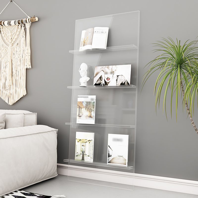 Scandinavian Closed Back Etagere Bookshelf Acrylic Vertical Bookshelf for Living Room Clearhalo 'Bookcases' 'furn' 'furn_bookcases' 'Furniture' 'furniture_bookcases' 'kitchen' 'kitchen_bookcases' 'Living Room Furniture' 'Office Furniture' 1200x1200_0d4d603b-df4a-461b-b343-90729ee226aa