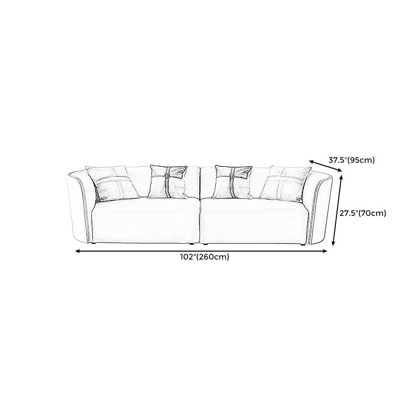 Stain-Resistant Modern Faux Leather Sofa/Sectional Pillowed Back Cushions Clearhalo 'furn' 'furn_sectionals' 'Furniture' 'furniture_sectionals' 'kitchen' 'kitchen_sectionals' 'Living Room Furniture' 'Sectionals' 1200x1200_0d4f19d4-ac50-4bfd-ba50-842179851ae8