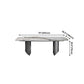 Rectangle Double Pedestal Glam Dining Table Brown Tone Fixed Table with Sintered Stone Clearhalo ' dining_table' 'Dining Tables & Seating' 'Dining Tables' 'furn' 'furn_dining_table' 'Furniture' 'furniture_dining_table' 'Kitchen & Dining Furniture' 'kitchen&dining_furn' 'kitchen' 'kitchen_dining_table' 1200x1200_0d4f1f89-f13a-4074-a1ff-0b47f7d0a685