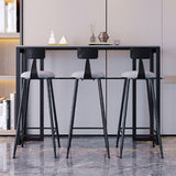 Industrial Rectangle Indoor Bar Dining Table Grey Stone Bistro Table Fixed Table Clearhalo 'Bar Furniture' 'Bar Tables' 'bar_tables' 'furn' 'furn_bar_tables' 'Furniture' 'furniture_bar_tables' 'Kitchen & Dining Furniture' 'kitchen&dining_furn' 'kitchen' 1200x1200_0d4ffe36-bc05-4dfe-882c-68f52a35457c