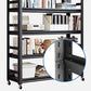Etagere Shelf Bookcase Contemporary Steel Book Shelf for Study Room