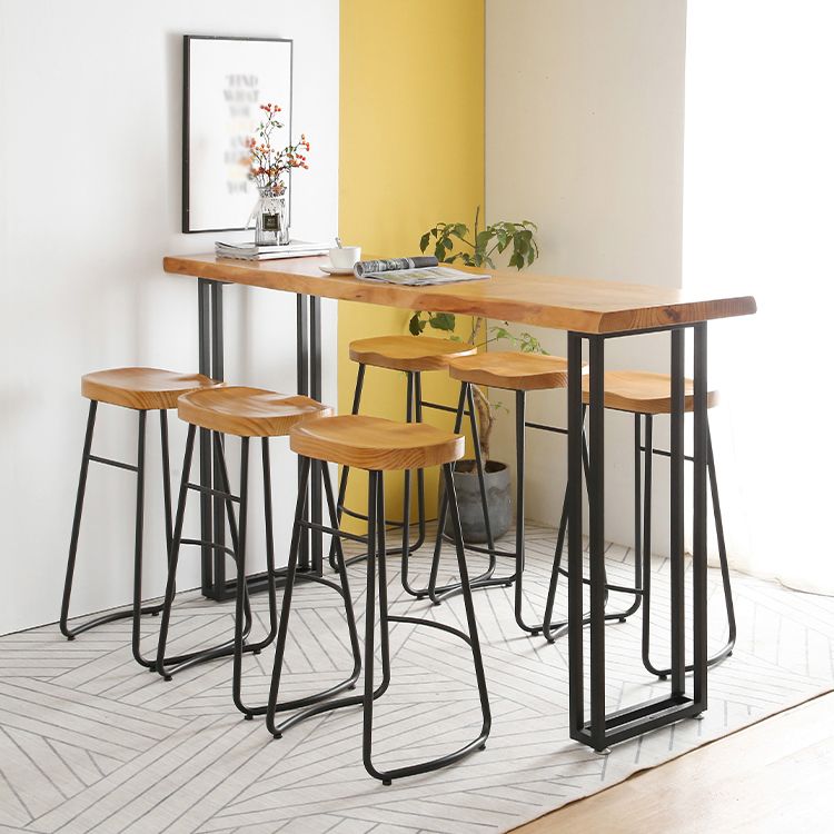 Contemporary Rectangle Bar Counter Table Wooden Dining Table for Kitchen Clearhalo 'Bar Furniture' 'Bar Tables' 'bar_tables' 'furn' 'furn_bar_tables' 'Furniture' 'furniture_bar_tables' 'Kitchen & Dining Furniture' 1200x1200_0d518f67-c039-46a5-82ef-a71b537b0c2a