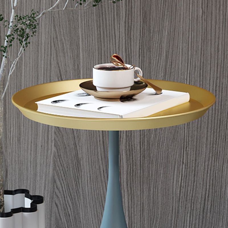 23.6" Tall Pedestal End Table Metal Round Tray Top Side End Table Clearhalo 'Coffee & Accent Tables' 'End & Side Tables' 'end_side_table' 'end_side_tables' 'furn' 'furn_end_side_tables' 'Furniture' 'furniture_end_side_table' 'Living Room Furniture' 1200x1200_0d51e5a5-82b8-45d9-938b-d5ffc0e54c11
