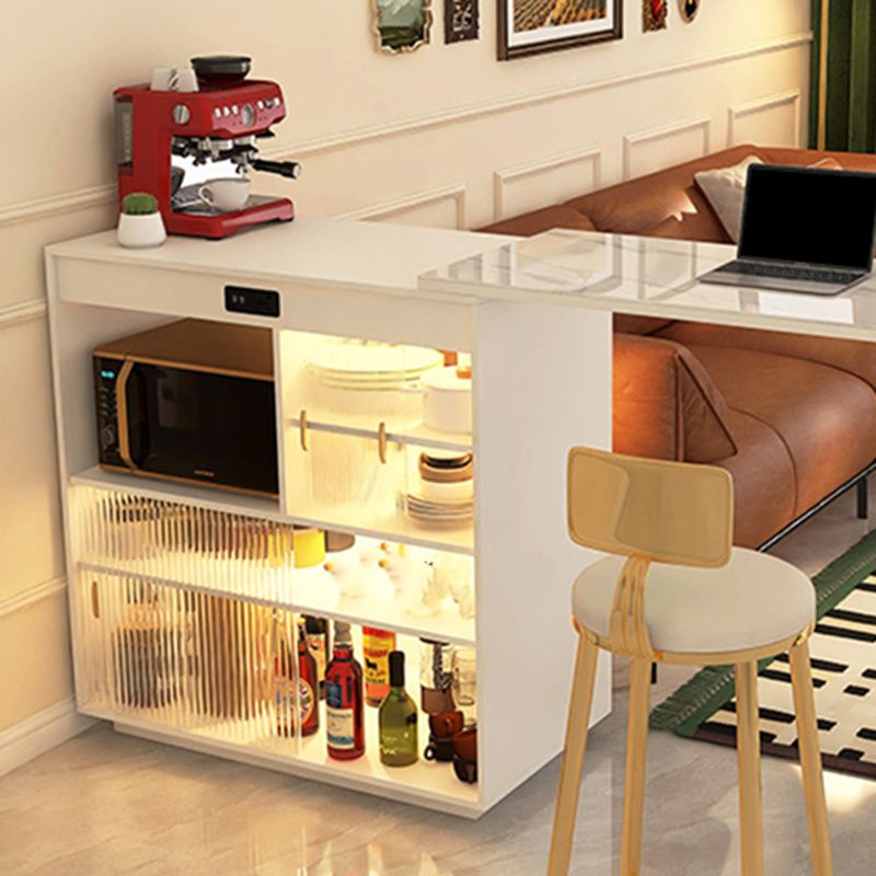 Style contemporain 1/2 pièces Table de bar spécialisée en pierre pour le salon