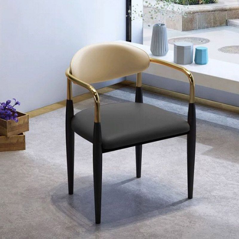Faux Leather Dining Side Chair Open Back Dining Side Chair for Home Clearhalo 'Dining Chairs' 'Dining Tables & Seating' 'dining_chair' 'furn' 'furn_dining_chair' 'Furniture' 'Kitchen & Dining Furniture' 1200x1200_0d5385dc-4737-49b3-9b58-4d1164b56c7a