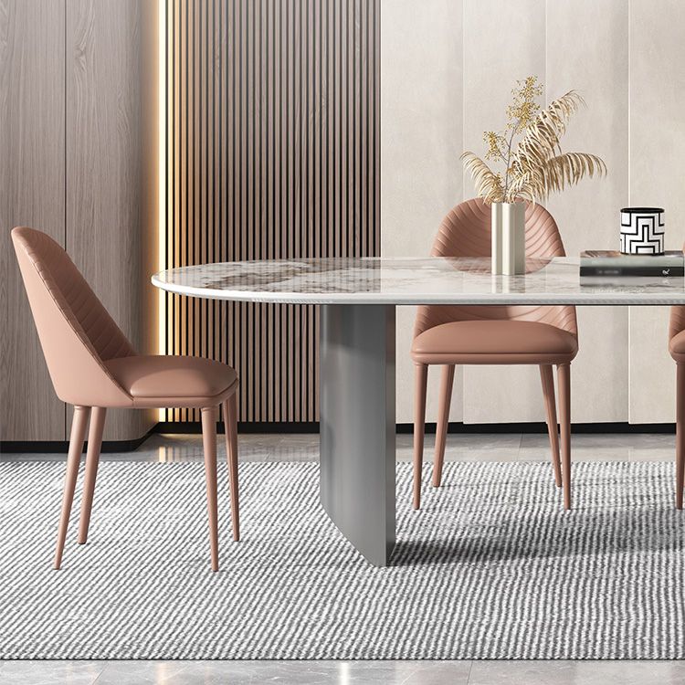 Metal Traditional Luxury Oval Table Sintered Stone Table for Dining Room and Kitchen Clearhalo ' dining_table' 'Dining Tables & Seating' 'Dining Tables' 'furn' 'furn_dining_table' 'Furniture' 'furniture_dining_table' 'Kitchen & Dining Furniture' 'kitchen&dining_furn' 'kitchen' 'kitchen_dining_table' 1200x1200_0d53d95a-0ea5-4751-b712-9b9d1b5e8847