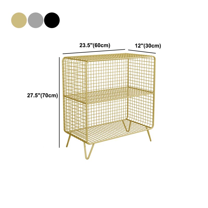 Modern Style Closed Back Bookcase with Metal Rectangular Shelves Clearhalo 'Bookcases' 'furn' 'furn_bookcases' 'Furniture' 'furniture_bookcases' 'kitchen' 'kitchen_bookcases' 'Living Room Furniture' 'Office Furniture' 1200x1200_0d540b95-909d-43ef-9a5e-351a778aeb8b