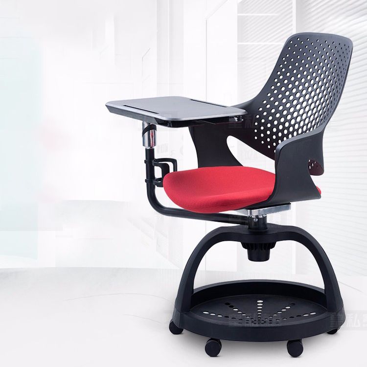 Silla de conferencia no angustiante moderna de plástico con silla de ruedas giratorias