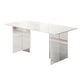 Mesa de comedor de piedra rectangular moderna 1/2/5/7 piezas de comedor juego para cocina