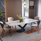 Sintered Stone Table for Restaurant Industrial Rectangle Dining Table Metal Pedestal Clearhalo ' dining_table' 'Dining Tables & Seating' 'Dining Tables' 'furn' 'furn_dining_table' 'Furniture' 'furniture_dining_table' 'Kitchen & Dining Furniture' 'kitchen&dining_furn' 'kitchen' 'kitchen_dining_table' 1200x1200_0d576a65-885e-4ab9-8ac9-baaeb82a2dbb