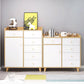 14.5 " D White Storage Chest Dresser Modern Style Storage Chest with Drawers and Doors