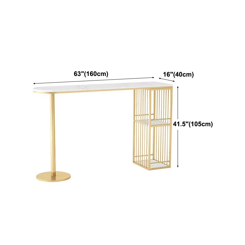 Glam Style 41.3"H Bar Table Marble White Top Specialty Bistro Table in Gold Clearhalo 'Bar Furniture' 'Bar Tables' 'bar_tables' 'furn' 'furn_bar_tables' 'Furniture' 'furniture_bar_tables' 'Kitchen & Dining Furniture' 'kitchen&dining_furn' 'kitchen' 1200x1200_0d5ace8b-739f-415d-a60d-9694000c8ec5