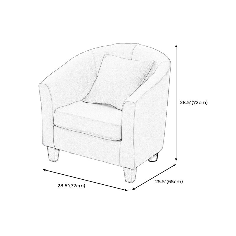 Linen Chair 28.3" L x 25.5" W x 28.3" H Removable Cushions Chair Clearhalo 'Accent Chairs' 'accent_chairs' 'Chairs & Seating' 'furn' 'furn_accent_chairs' 'Furniture' 'furniture_accent_chairs' 'Living Room Furniture' 1200x1200_0d5dcd97-e8cf-42cf-b2d6-f6e454d7595e