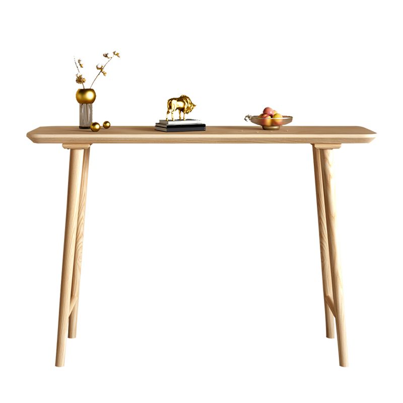 Dennenhout balktafel moderne rechthoekige bar eettafel met dubbele voetstuk voor woonkamer