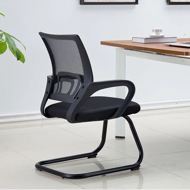 Mid-back Office Chair with Sponge Cushion Fixed Arm Metal Leg Desk Chair Clearhalo 'furn' 'furn_office_chair' 'Furniture' 'Office Chairs' 'Office Furniture' 'office_chair' 1200x1200_0d608d64-e92a-4b34-b2f5-231804ba2923