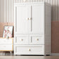 White and Grey Wardrobe Armoire Contemporary Plastic Wardrobe Clearhalo 'Armoires & Wardrobes' 'armoires_wardrobes' 'Bedroom Furniture' 'furn' 'furn_armoires_wardrobes' 'Furniture' 1200x1200_0d619552-f525-4976-85ea-139344bbeb84
