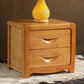 Solid Wood Bed Nightstand Traditional Bedside Cabinet with Drawers