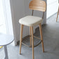 Nordic Style PU Leather Bar-stool Square Seat Counter Bar Stool with Wooden Legs Clearhalo 'Bar Furniture' 'Bar Stools' 'bar_stools' 'furn' 'furn_bar_stools' 'Furniture' 'Kitchen & Dining Furniture' 1200x1200_0d635a26-4fad-44d5-96af-2eb731ee4919