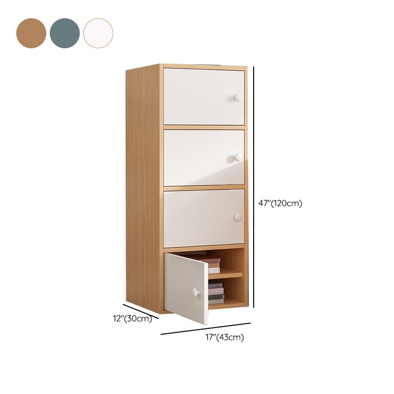 Contemporary Wooden Accent Cabinet Bar Pulls Handle Design Storage Cabinet