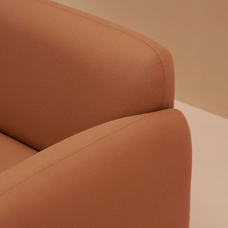 Mid-Century Modern 27.56"H Faux Leather Sofa Tight Back Settee for Living Room Clearhalo 'furn' 'furn_sofas' 'Furniture' 'furniture_sofas' 'Living Room Furniture' 'Sofa' 'sofas' 1200x1200_0d697725-8a62-4250-bdda-b9353374925e