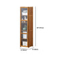 Contemporary Standard Shelf Bookcase Bamboo Book Shelf with Doors