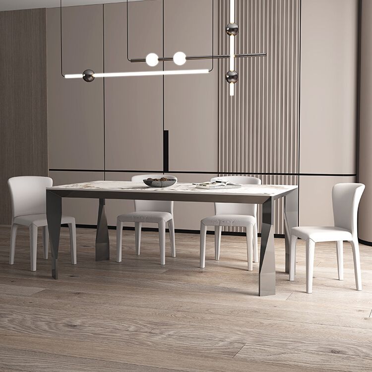 1/4/5/7 Pieces Sintered Stone Dining Table Set Dining Table and Dining Chairs Clearhalo 'Dining Room Sets' 'Dining Tables & Seating' 'dining_room_set' 'furn' 'furn_dining_room_set' 'Furniture' 'furniture_dining_room_set' 'Kitchen & Dining Furniture' 1200x1200_0d6b52a2-4c4e-4681-be2a-68d55a8d8556