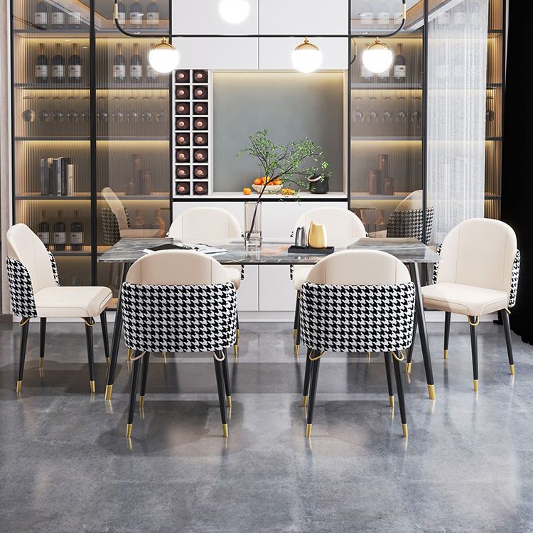 1/4/7 Pieces Stone Table with Leather Chairs Scandinavian Dining Table Set Clearhalo 'Dining Room Sets' 'Dining Tables & Seating' 'dining_room_set' 'furn' 'furn_dining_room_set' 'Furniture' 'furniture_dining_room_set' 'Kitchen & Dining Furniture' 'kitchen&dining_furn' 'kitchen' 1200x1200_0d6cc68f-7822-4b5f-910e-b2caafcde20c