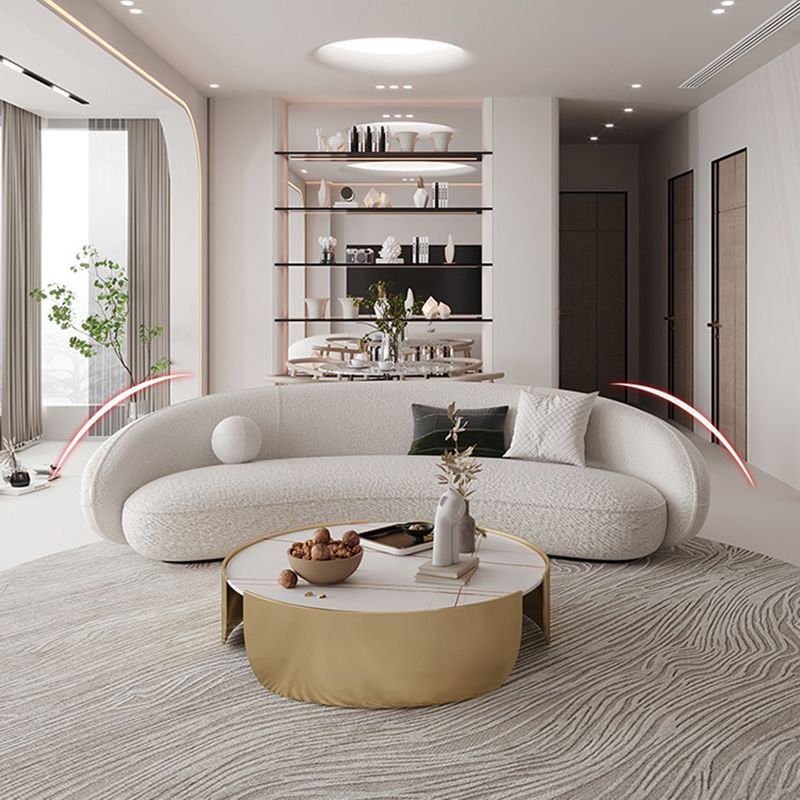 Dia 35.4" Round Cocktail Table Glam Slate Top 1 Single Coffee Table Clearhalo 'Coffee & Accent Tables' 'Coffee Tables' 'coffee_tables' 'furn' 'furn_coffee_tables' 'Furniture' 'Living Room Furniture' 1200x1200_0d6e8c68-4ed3-4dc8-8b63-77ccb908cf74