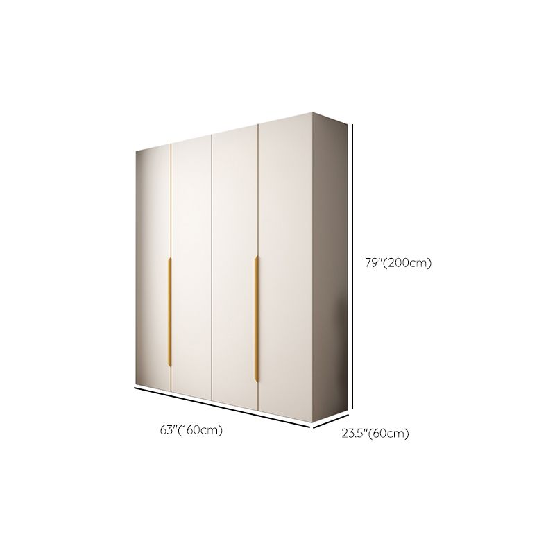 Moderne scharnierende garderobe -kast Wit gemanipuleerde houten garderobe armoire