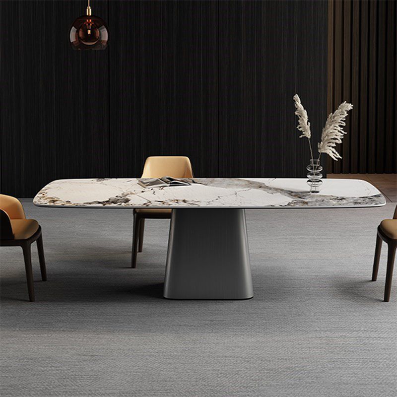 Rectangle Fixed Dining Room Table Luxury Sintered Stone Kitchen Table Clearhalo 'Dining Tables & Seating' 'Dining Tables' 'dining_table' 'furn' 'furn_dining_table' 'Furniture' 'Kitchen & Dining Furniture' 1200x1200_0d7141b8-c127-496c-a4b1-14973dc81954