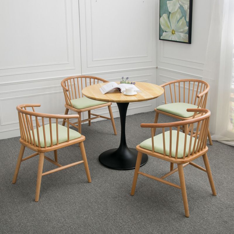 Moderne houten eettafel set 1/2/3/5 stukken dinerset voor thuisgebruik