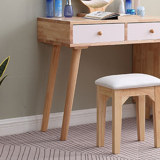 Tavolo da trucco scandinavo a 5 cassetti in legno massiccio