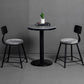 Mesa de barra superior de piedra gris de estilo industrial Juego de mesa 1/2/3 piezas de mostrador con taburetes altos