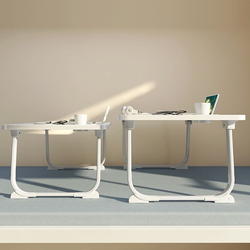 Pliage d'écriture de bureau rectangle des bureaux de tâche de tâche avec 2 lames en noir / blanc / naturel