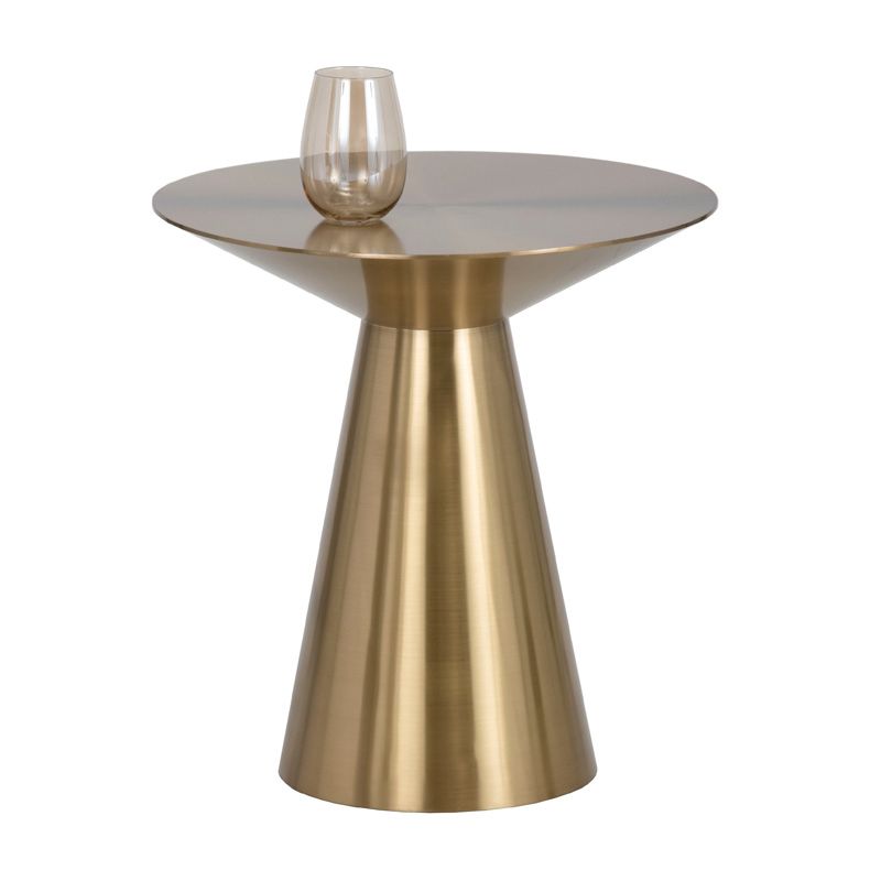 Metal Gold Round Modern Pedestal Side Table End Table for Living Room Clearhalo 'Coffee & Accent Tables' 'End & Side Tables' 'end_side_table' 'end_side_tables' 'furn' 'furn_end_side_tables' 'Furniture' 'furniture_end_side_table' 'Living Room Furniture' 1200x1200_0d779f28-ab98-4c22-9f17-15ad15f4972c