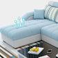 Loose Back Sofa & Chaise Nordic Linen Pillow Top Sofa - 31.5" H
