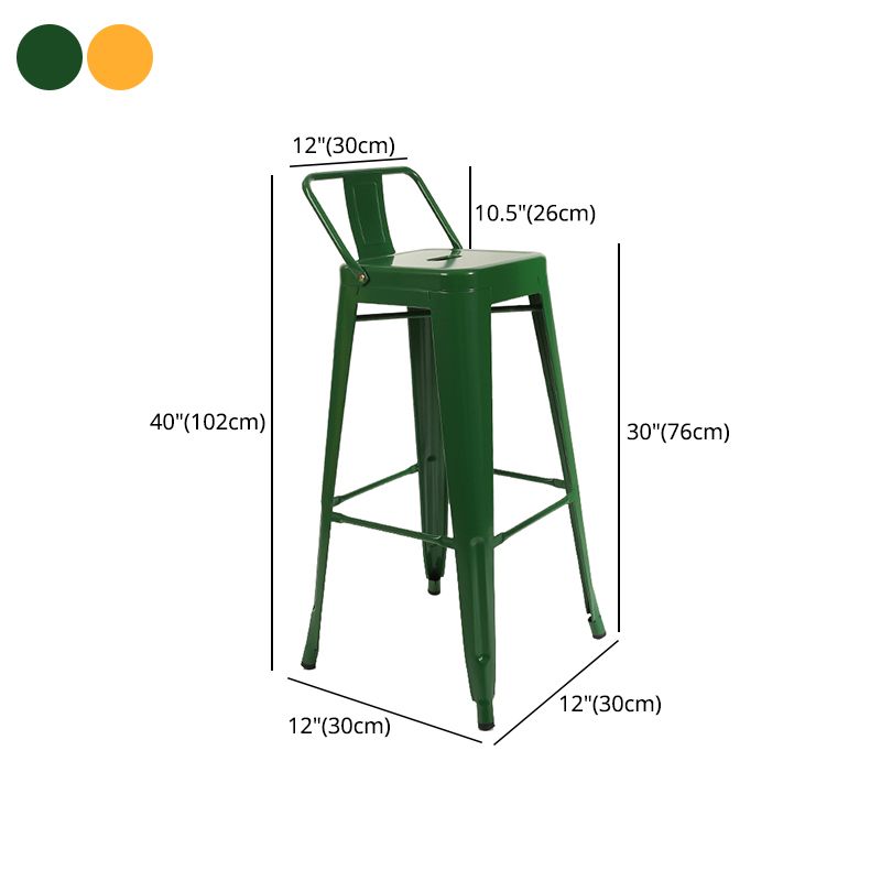 Industrial Bar and Counter Stool Metal Square Stool with 4 Legs Clearhalo 'Bar Furniture' 'Bar Stools' 'bar_stools' 'furn' 'furn_bar_stools' 'Furniture' 'furniture_bar_stools' 'Kitchen & Dining Furniture' 1200x1200_0d7aaf26-b7b4-435f-99e9-8582f7f4eaa2