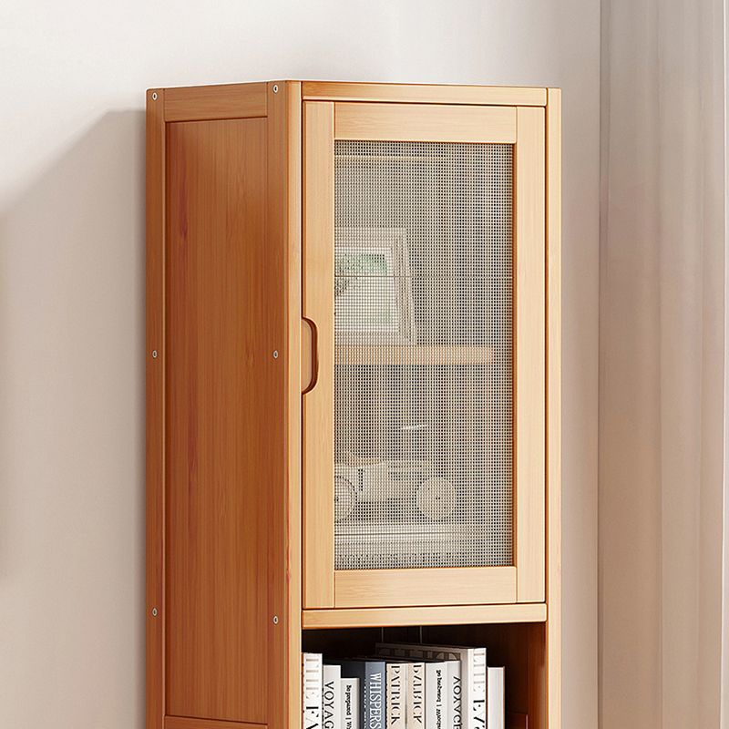 Contemporary Closed Back Bookcase Bamboo Vertical Bookshelf with Doors Clearhalo 'Bookcases' 'furn' 'furn_bookcases' 'Furniture' 'Office Furniture' 1200x1200_0d7b5839-a838-4325-ae80-296b63a8106f