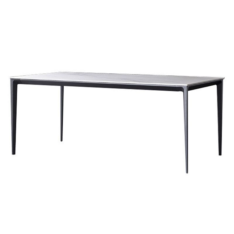 Contemporary Rectangle Dining Table Stone Dining Table with 4 Legs
